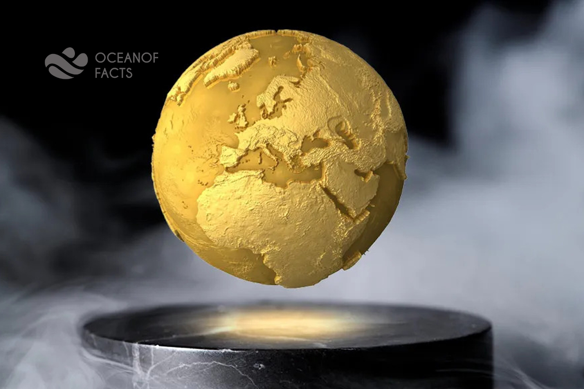 Earth contains enough gold to cover it